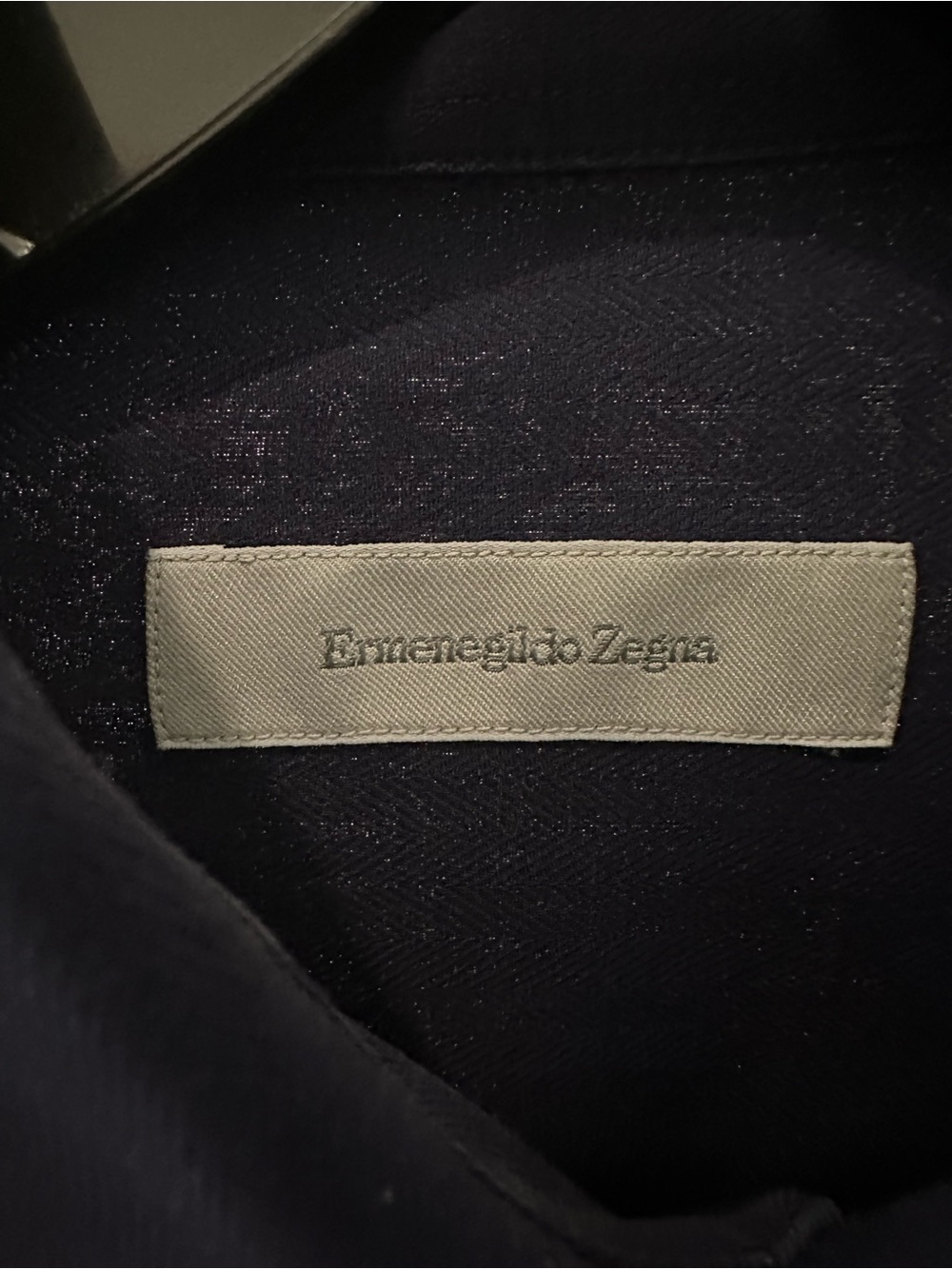 Men’s Ermenegildo Zegna Navy Button Down. 100% Cotton. In Great Shape!